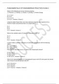 Fundamentals of Engineering Practice Exam 1