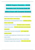 24/08/24 Organic Chemistry - IGCSE Chemistry Unit 10 (Course book 4th edition) Exam with Complete Solutions