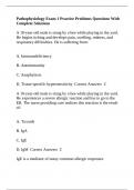 Pathophysiology Exam 1 Practice Problems Questions With Complete Solutions