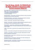 The CE Shop: 30-HR. TX PRINCIPLES OF REAL ESTATE II nQuestions With Correct Answers Rated A+