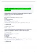 COSC 100 Final Exam Questions and Answers