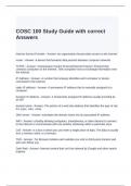 COSC 100 Study Guide with correct Answers