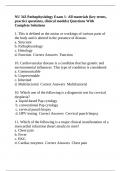 NU 343 Pathophysiology Exam 1- All materials (key terms, practice questions, clinical models) Questions With Complete Solutions