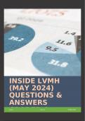 INSIDE LVMH (MAY 2024) QUESTIONS & ANSWERS GRADED A+