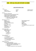 NU 3610 - OB - FINAL EXAM STUDY GUIDE.