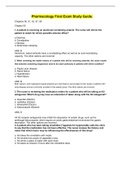 RNSG 1201 - Pharmacology Final Exam Study Guide.