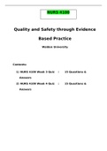 NURS 4100 Week 3 and NURS4100 Week 4 Quiz Bank(Updated): Quality and Safety through Evidence Based Practice (Best for Exam Preparation)