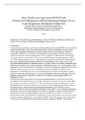 Coronavirus Pathogenesis and the Emerging Pathogen Severe Acute Respiratory Syndrome Coronavirus