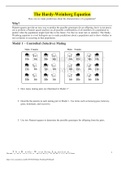 The Hardy-Weinberg Equation How can we make predictions about the characteristics of a population? Herricks High School - SCIENCE 10080