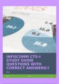 INFOCOMM CTS-I STUDY GUIDE QUESTIONS WITH CORRECT ANSWERS!!