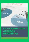 CTS-I EXAM 2024 ALREADY GRADED A+