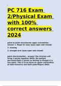 PC 716 Exam 2 Physical Exam with 100- correct answers 2024