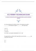 ICC PERMIT TECHNICIAN EXAM WITH GUARANTEED ACCURATE ANSWERS |VERIFIED