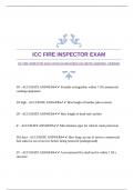 ICC FIRE INSPECTOR EXAM WITH GUARANTEED ACCURATE ANSWERS |VERIFIED