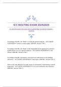 ICC BOLTING EXAM 20242025 WITH GUARANTEED ACCURATE ANSWERS |UPDATED