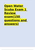 Open Water Scuba Exam 1 Review exam(150 questions and answers)