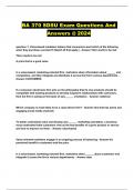 BA 370 SDSU Exam Questions And Answers @ 2024