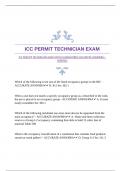 ICC PERMIT TECHNICIAN EXAM WITH GUARANTEED ACCURATE ANSWERS |VERIFIED