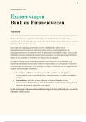 40+ Examenvragen Bank- en financiewezen (VOLLEDIG UITGEWERKT) 19/20 eerste zit