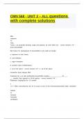 CMN 568 - UNIT 2 – ALL questions with complete solutions.