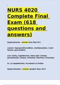 NURS 4020 Complete Final Exam (618 questions and answers)