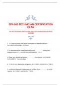 EPA 609 TECHNICIAN CERTIFICATION EXAM WITH GUARANTEED ACCURATE ANSWERS