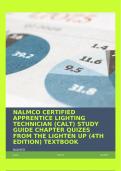 NALMCO CERTIFIED APPRENTICE LIGHTING TECHNICIAN (CALT) STUDY GUIDE CHAPTER QUIZES FROM THE LIGHTEN UP (4TH EDITION) TEXTBOOK