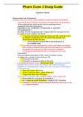 NUR MISC - Pharm Exam 3 Study Guide.