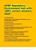 APRP Regulatory Environment test with 100- correct answers 2024.