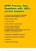 APRP Practice Test Questions with 100- correct answers