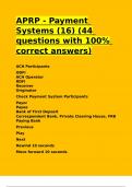 APRP - Payment Systems (16) (44 questions with 100- correct answers)