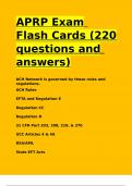 APRP Exam Flash Cards (220 questions and answers).