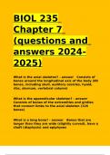 BIOL 235 Chapter 7 (questions and answers 2024-2025).