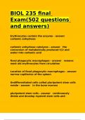 BIOL 235 final Exam(502 questions and answers).