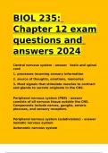 BIOL 235 Chapter 12 exam questions and answers 2024.