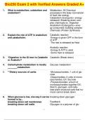 Bio256 Exam 2 with Verified Answers Graded A+