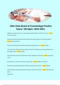 Ohio State Board of Cosmetology Practice Exam/ 100 Q&A/ 2024-2025.