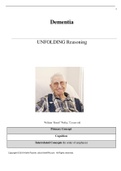 Case Study Dementia, UNFOLDING Reasoning, William “Butch” Welka, 72 years old, (Latest 2021) Correct Study Guide, Download to Score A