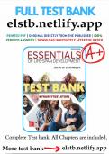 Test Bank for Essentials of Life Span Development 6th Edition Santrock