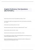 English Proficiency Test Questions and Answers (IELTS-TOEFL)