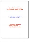 Test Bank for Foundations of Business, 7th Edition by Pride (All Chapters included)