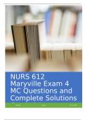 NURS 612 Maryville Exam 4 MC Questions and Complete Solutions Graded A+