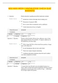 NSG 6005 WEEK 2 KNOWLEDGE CHECK QUIZ ANSWERS (Graded A+)