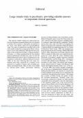 Large simple trials in psychiatry: providing reliable answers to important clinical questions