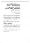 Aplicabilidad de la lingüística  textual y la psicolingüística en  la composición de los ítems de  selección múltiple del examen de  estado colombiano1