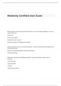 Relativity Certified User Exam Questions and Answers