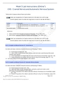 Exam (elaborations) BIOS_252 Week 5 Lab: Cranial Nerves and Autonomic Nervous Systems 