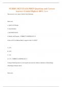 NURBN 3023 EXAM PREP Questions and Correct  Answers Graded Highest 100% A++