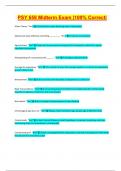 PSY 658 Midterm Exam |100% Correct| 