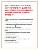 QME EXAM NEWEST 2024 ACTUAL EXAM COMPLETE 350 QUESTIONS AND CORRECT DETAILED ANSWERS (VERIFIED ANSWERS) |ALREADY GRADED A+